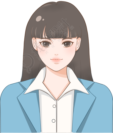 西装女生证件照