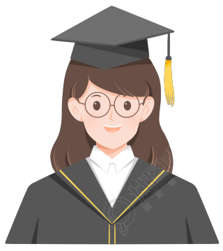 学士服女生图片