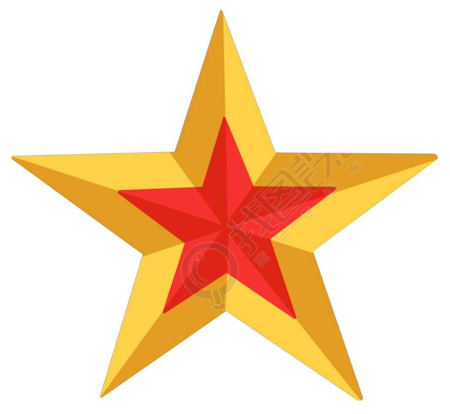 双色五角星图片