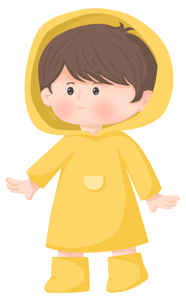 穿雨衣的小孩图片