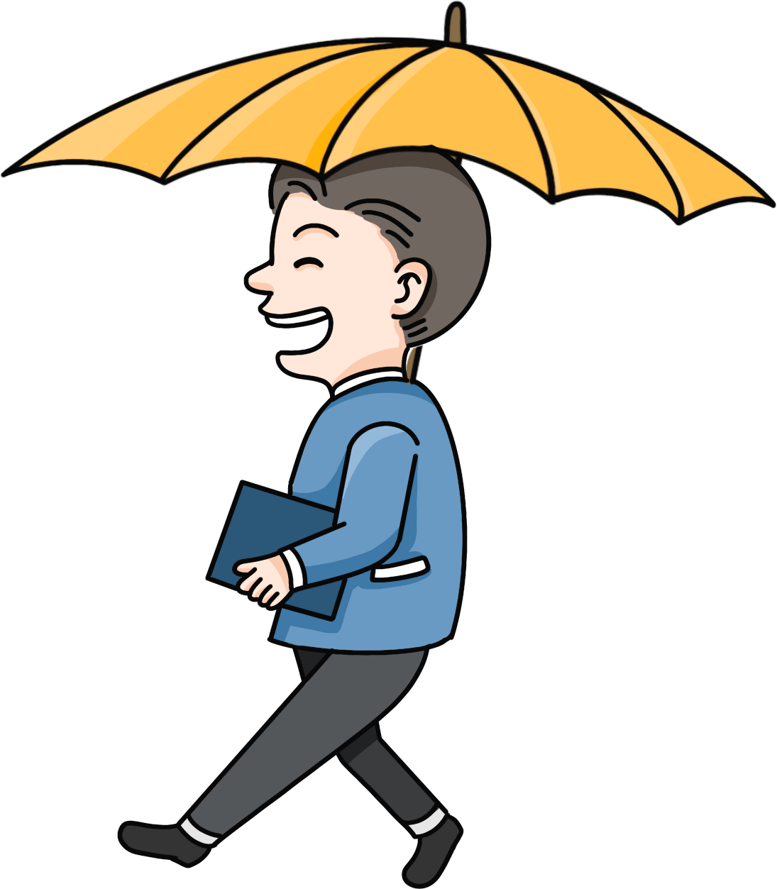 打雨伞的人图片