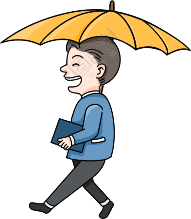 打雨伞的人图片