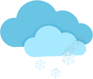 多云下雪图片