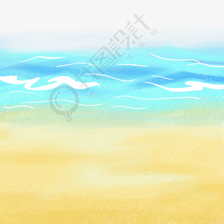 沙滩插画图片