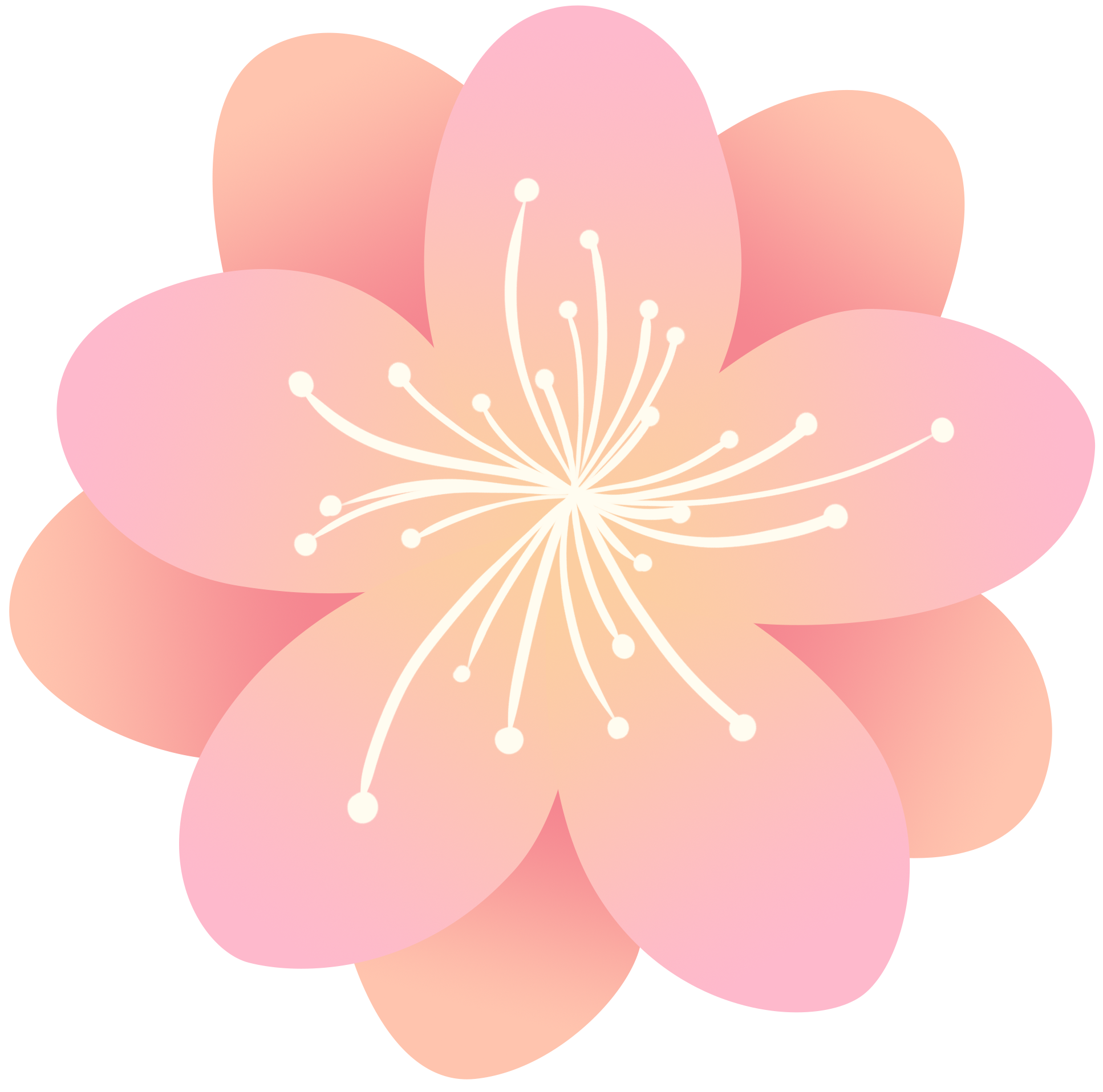 粉色花素材图如何制作?