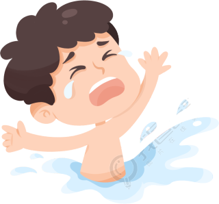 溺水男孩图片