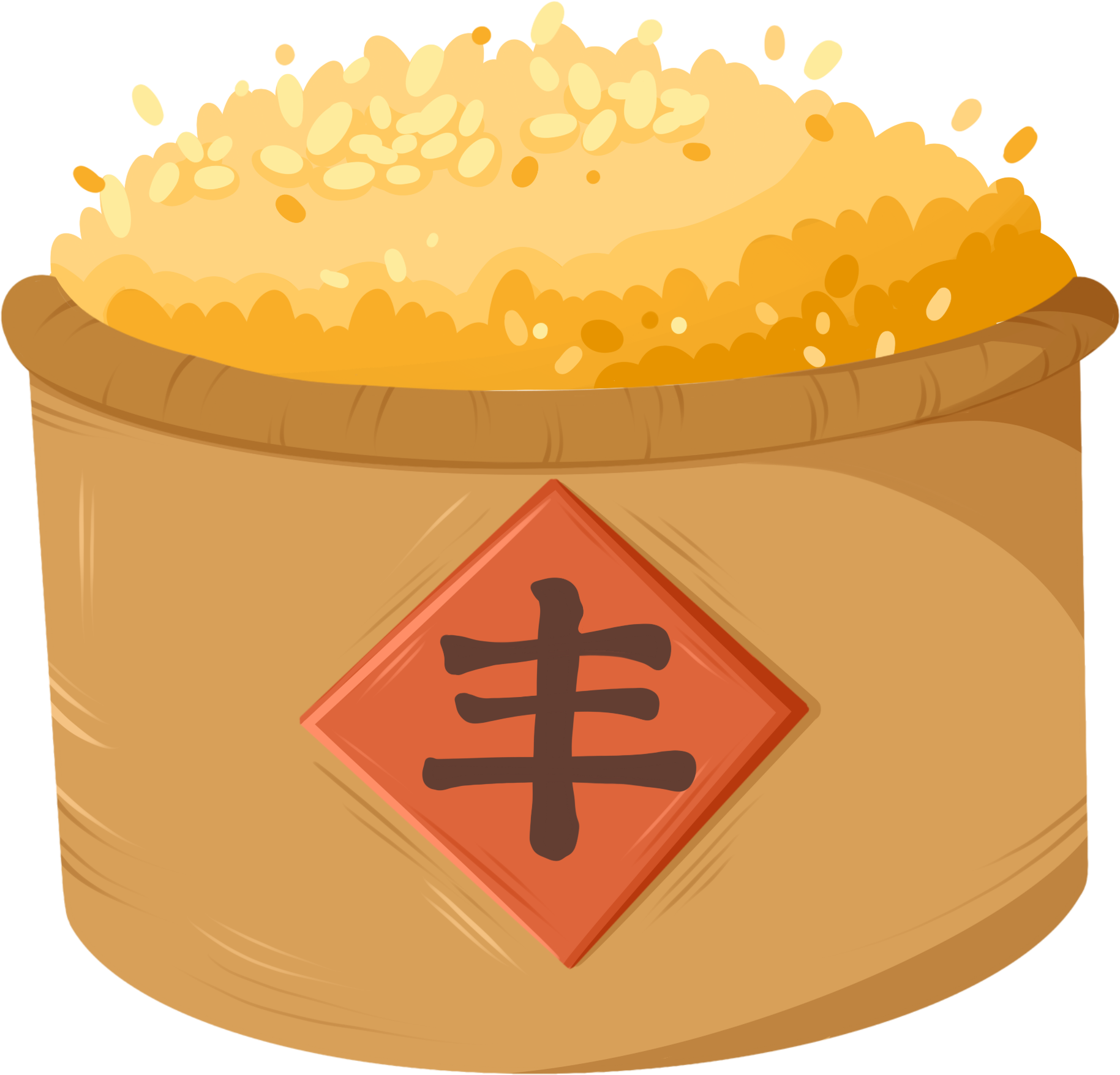 粮食丰收图片插画简单制作步骤！