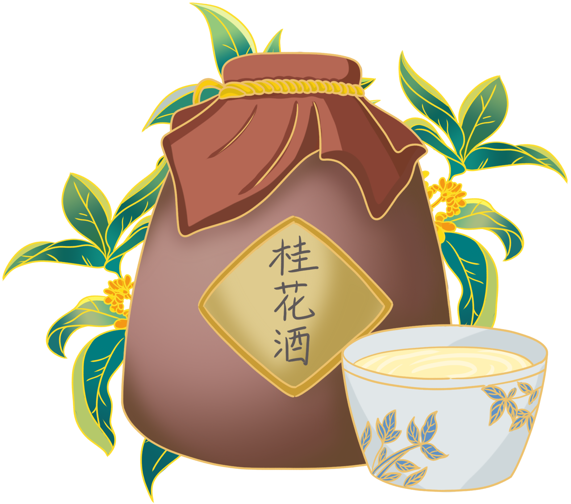 桂花的素材如何绘制?