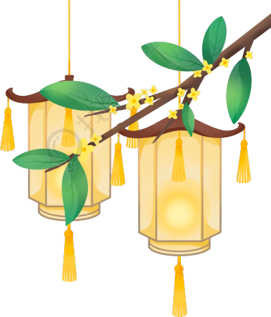 桂花灯笼中秋节中国传统节日图片