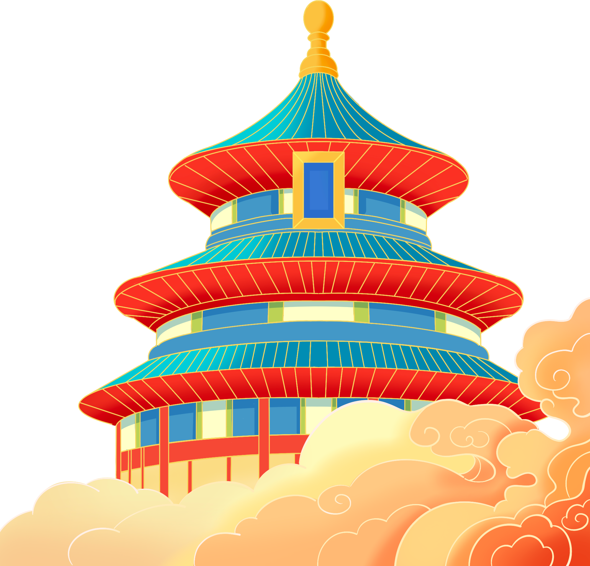 天坛彩云图片