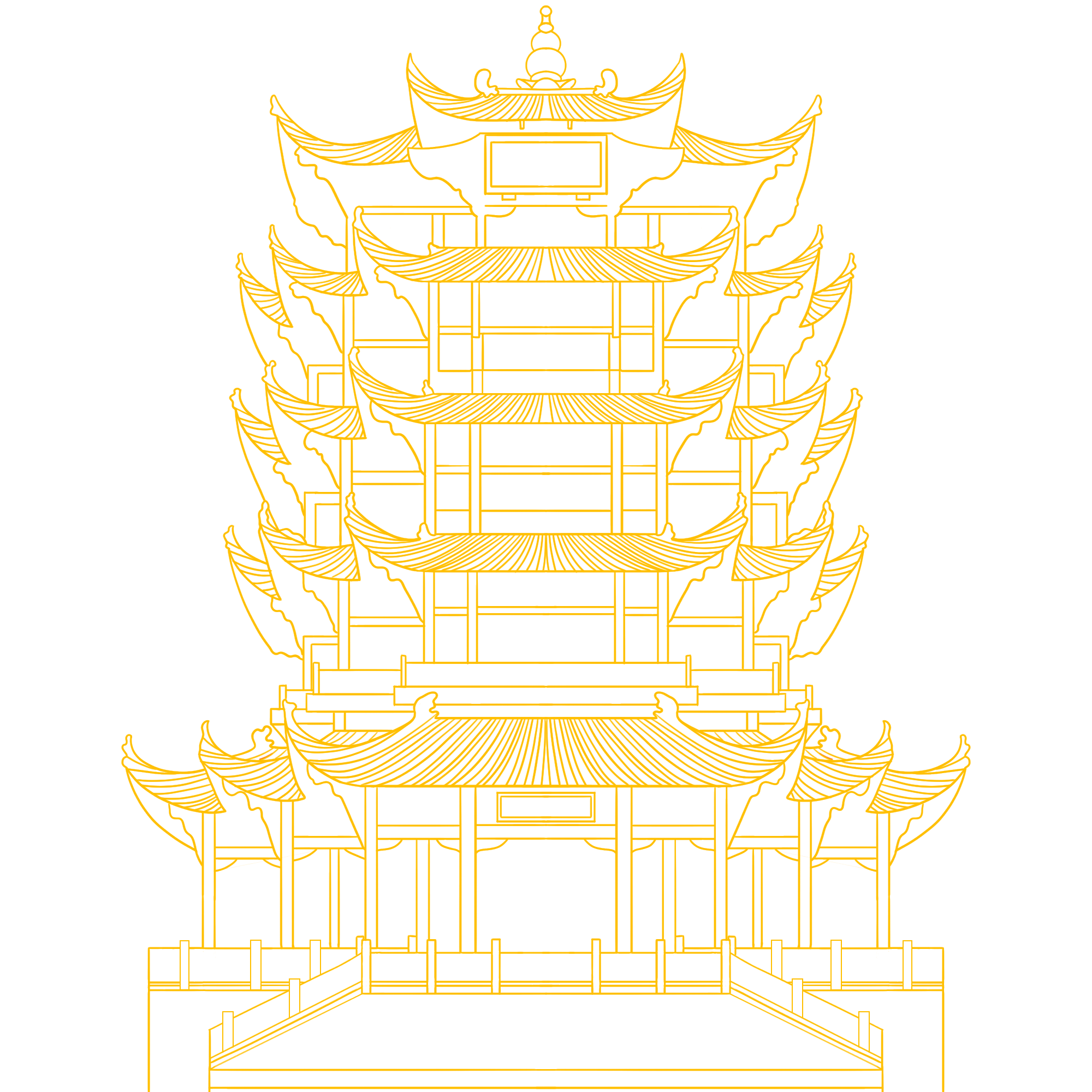 手绘建筑宫殿图片