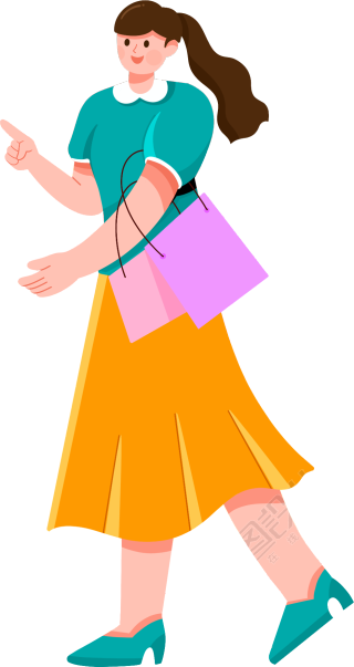 电商活动购物女生