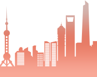 上海城市东方明珠剪影