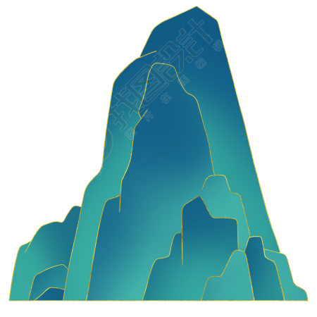 青山国潮山川图片