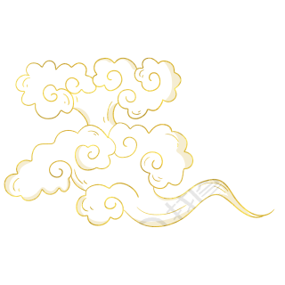 国潮漂浮祥云图片