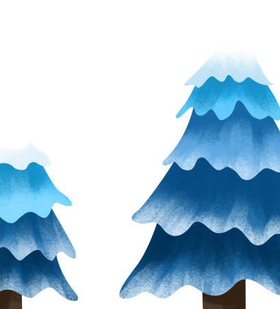 松树冬季植物雪花