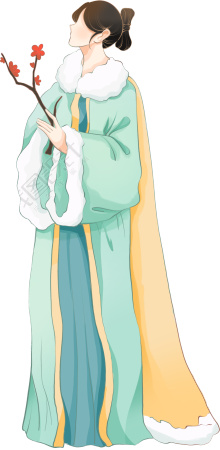 古装女孩冬季腊梅