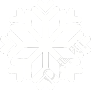 冬季简约白色雪花