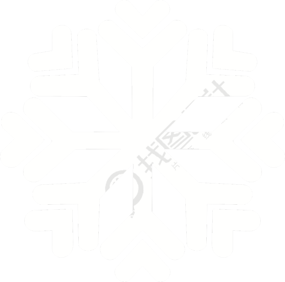 冬季简约白色雪花
