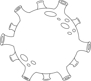 新冠病毒线稿