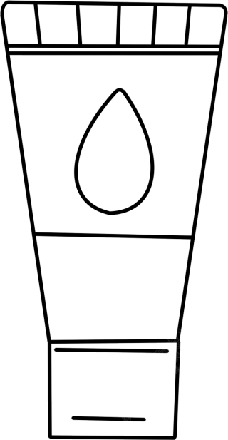 防晒霜线条图片线稿