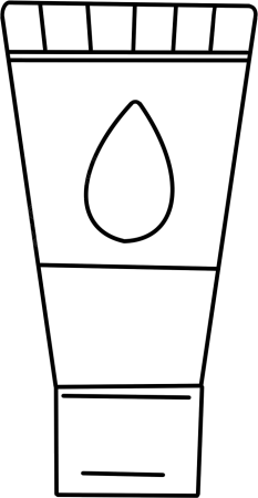 防晒霜线条图片线稿