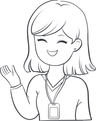女生职业前台人物线稿