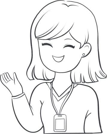 女生职业前台人物线稿
