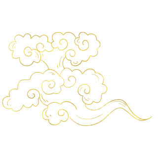 国潮祥云线稿
