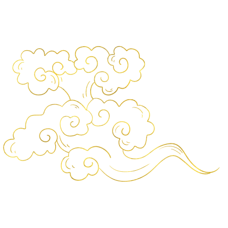 国潮祥云线稿