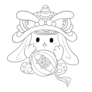 兔年新年形象线稿