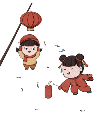 新年小孩放鞭炮喜庆图片