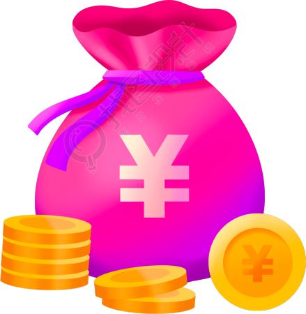 紫色福袋金币购物电商素材图片