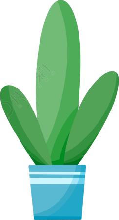 绿色植物卡通盆栽