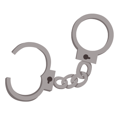犯罪警示手铐图片