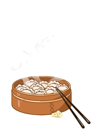 美食一笼水饺图片