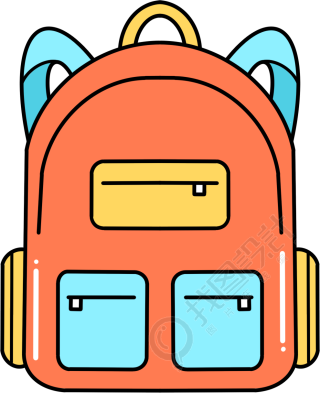 学生卡通双肩书包图片