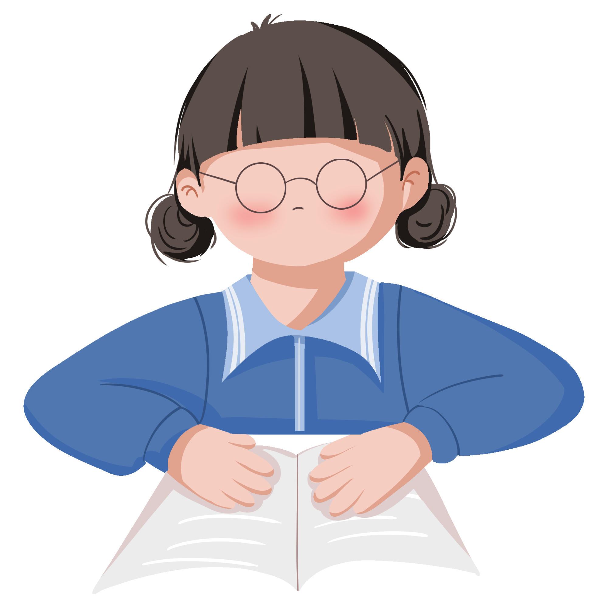 女孩看书图片绘画简单制作技巧！
