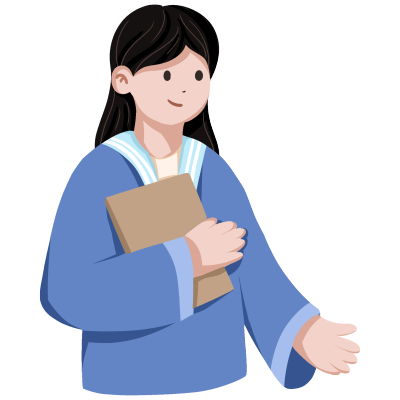 女孩拿书世界读书日素材图片