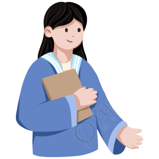 女孩拿书世界读书日素材图片