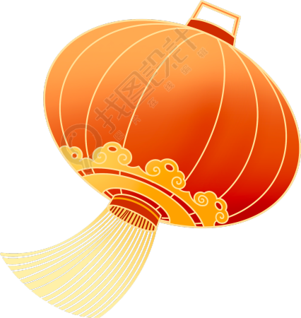 国风祥云卡通灯笼图片