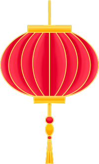 传统节日红色喜庆对称灯笼图片