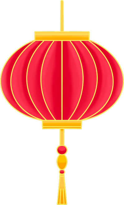 传统节日红色喜庆对称灯笼图片