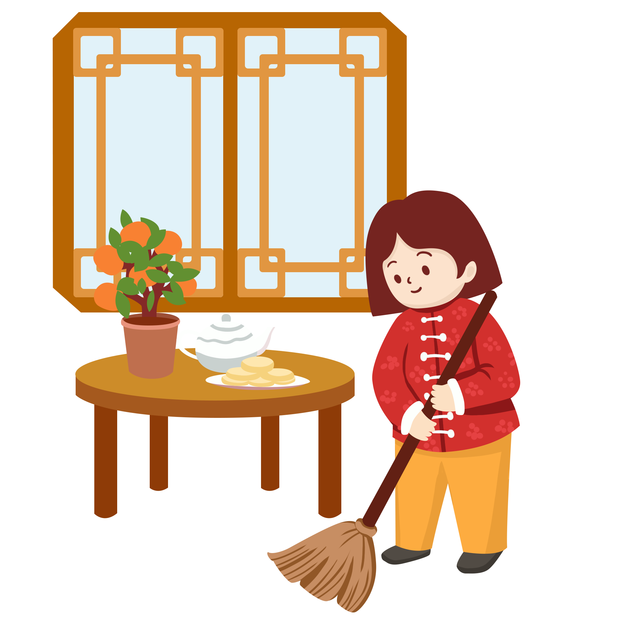 春节大扫除插画创作方法！快速制作技巧！