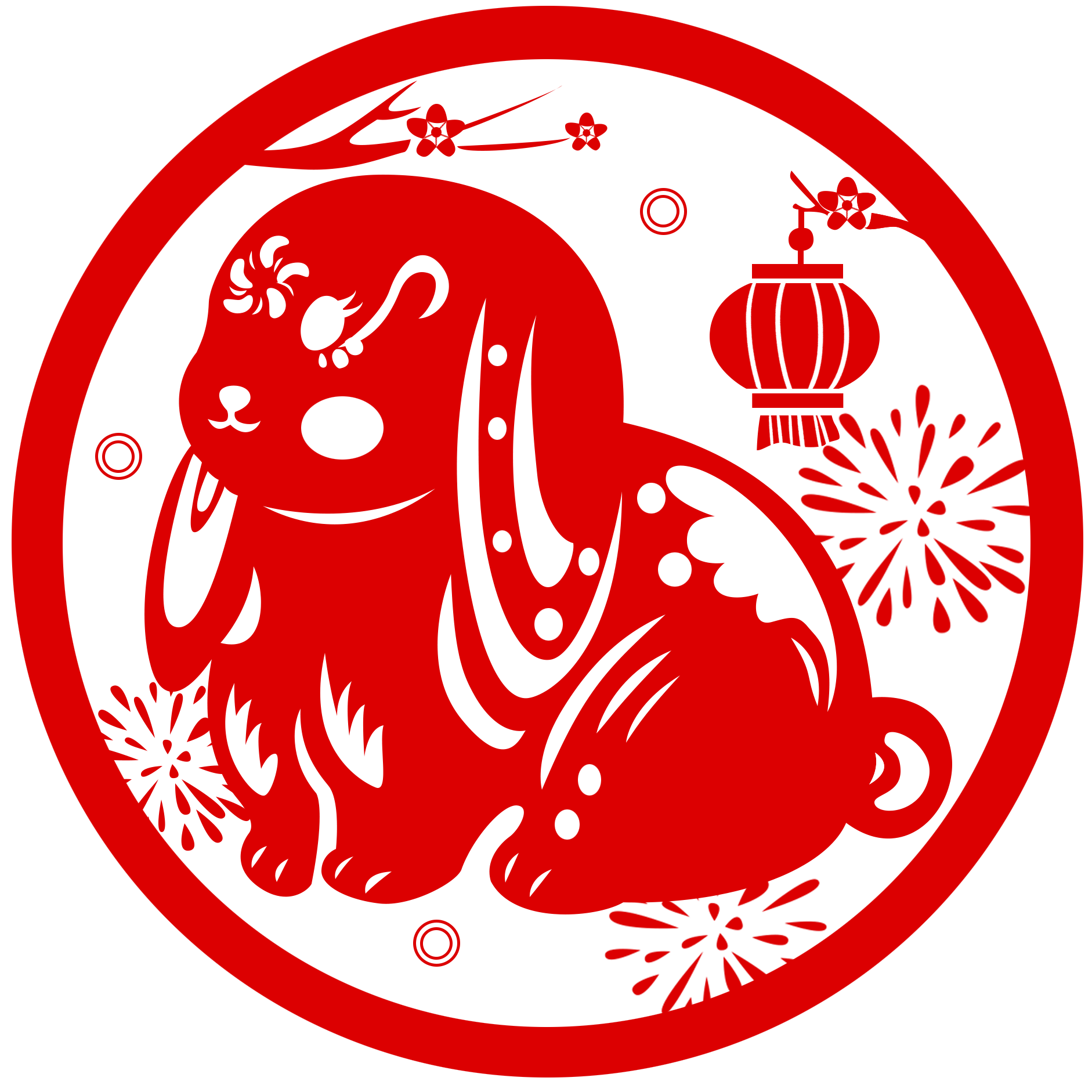 兔年大吉剪纸绘画图片如何画？