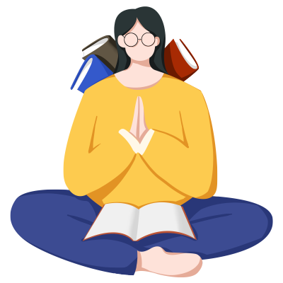戴眼镜女孩勤奋学习图片
