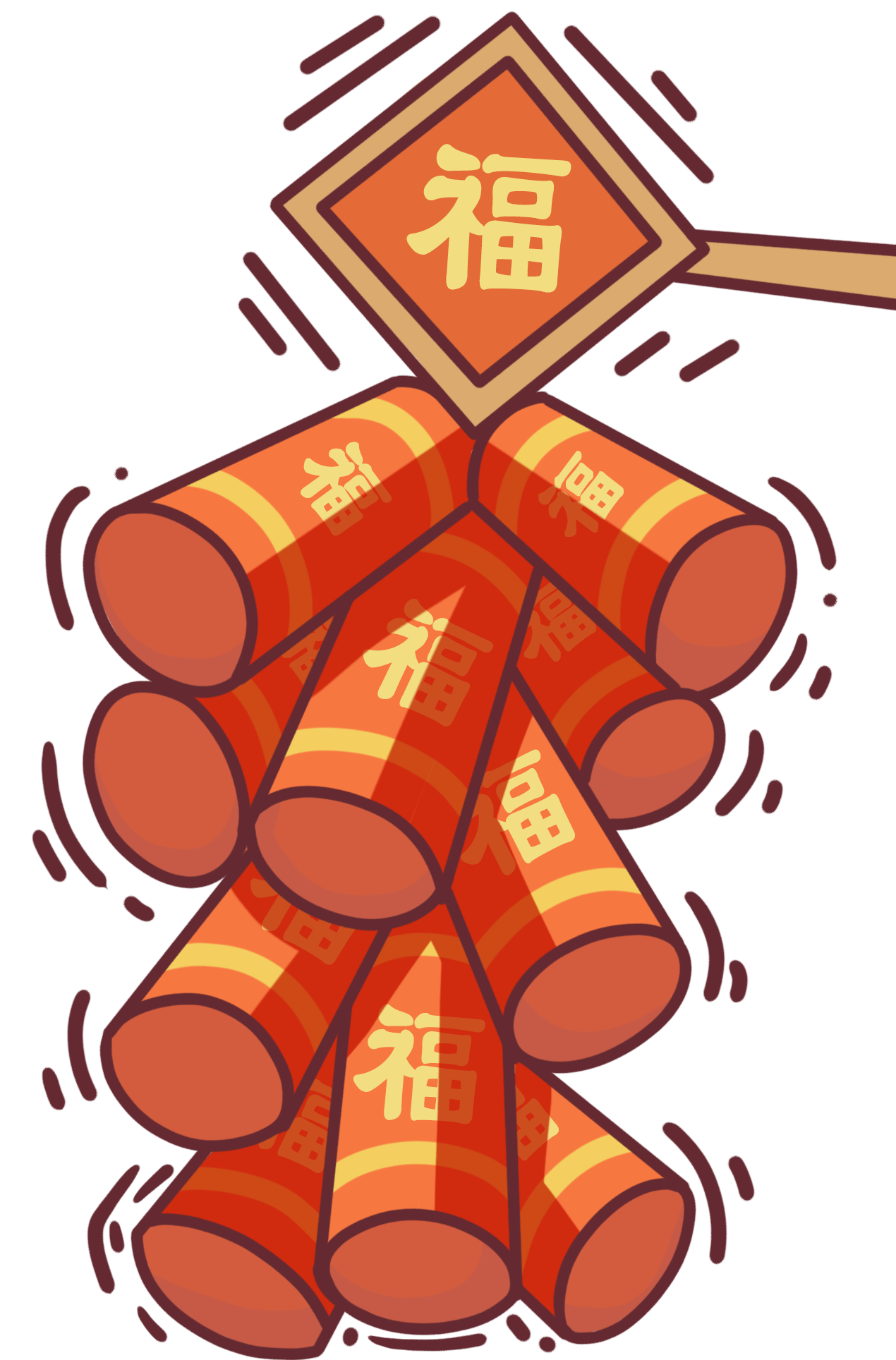 鞭炮绘画图片制作步骤！