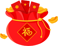 恭喜发财新春福袋卡通元素