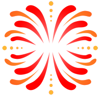 放烟花春节传统习俗红色烟花元素