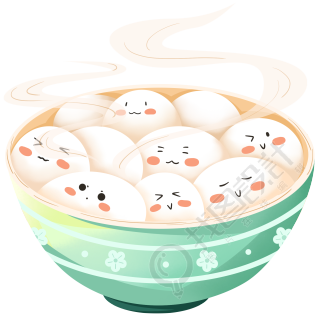 传统美食汤圆卡通图片